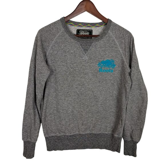 Roots Canada Heather Gray Crewneck Pullover Sweatshirt Sweater Women's Medium - Picture 1 of 5